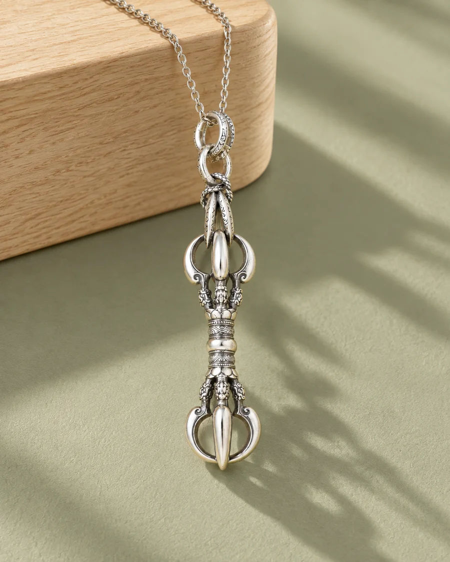 Silver Vajra pendant